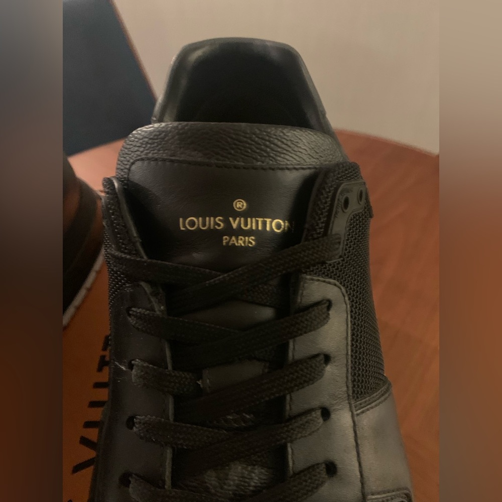 Louis Vuitton monogram run away trainer sneakers men size 11 black white - Picture 4 of 13